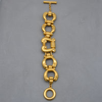 Givenchy Bracelet Vintage Maillons Sculptés Or Mat