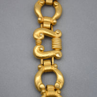 Givenchy Bracelet Vintage Maillons Sculptés Or Mat