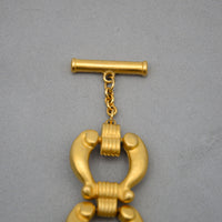 Givenchy Bracelet Vintage Maillons Sculptés Or Mat