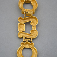 Givenchy Bracelet Vintage Maillons Sculptés Or Mat