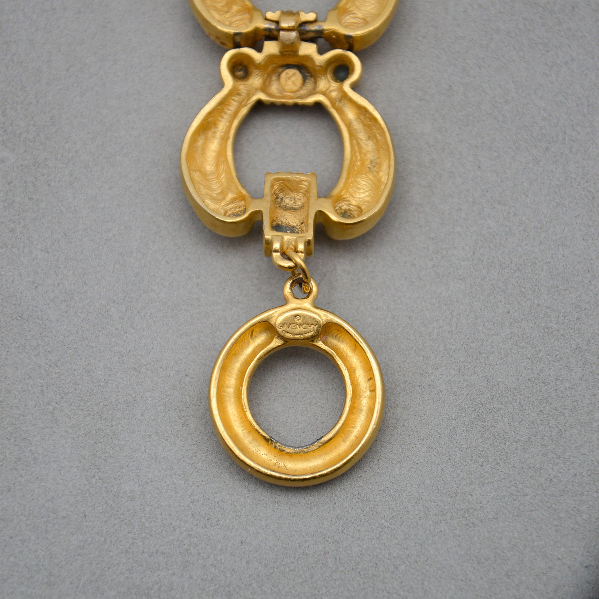 Givenchy Bracelet Vintage Maillons Sculptés Or Mat