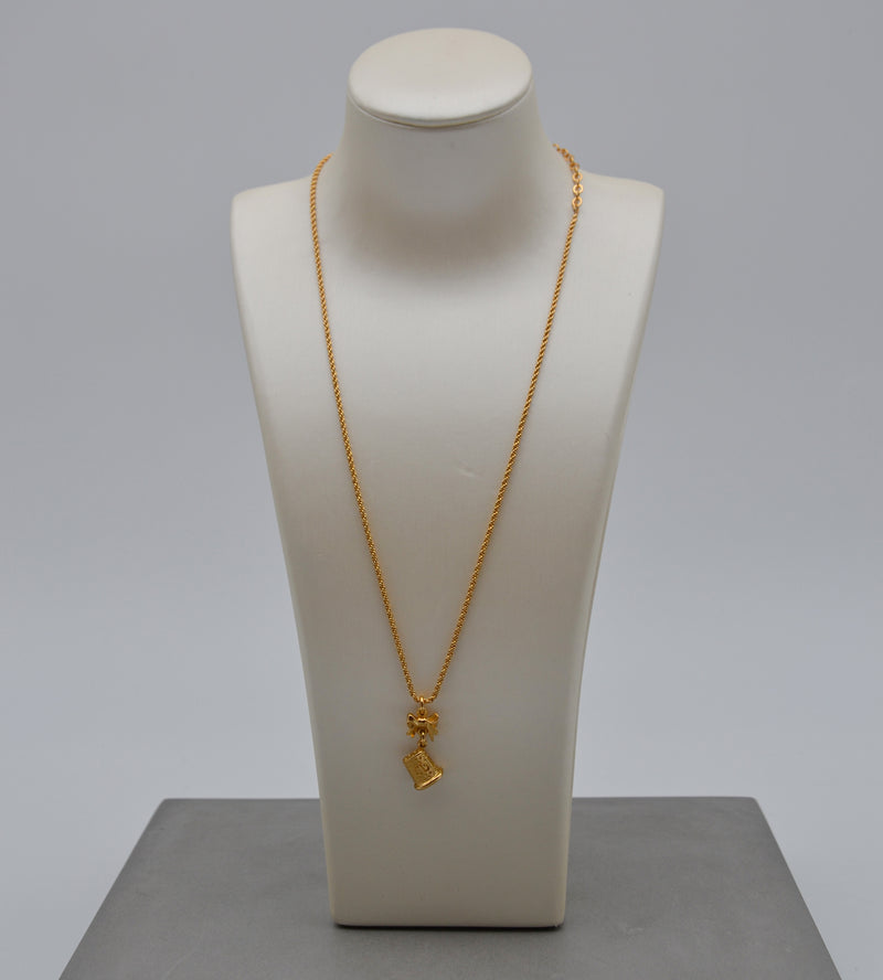 Christian Dior Collier Dé à Coudre & Nœud Vintage
