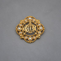 Christian Dior Broche Monogramme CD Baroque Vintage