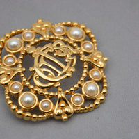 Christian Dior Broche Monogramme CD Baroque Vintage