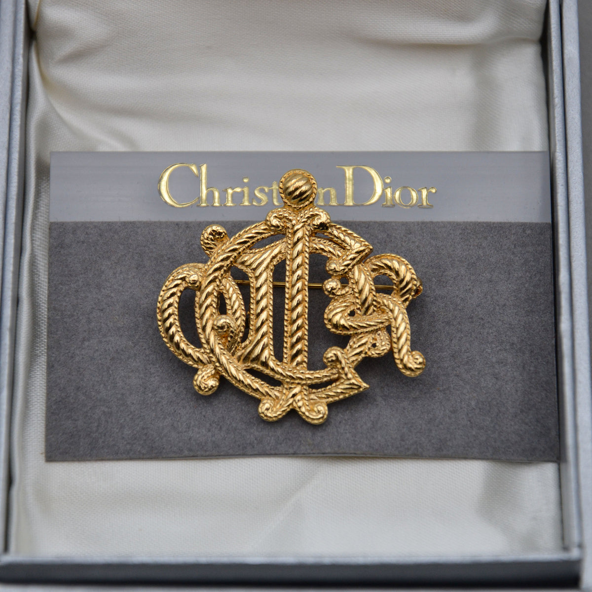 Christian Dior Broche Monogramme