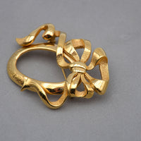 Christian Dior Broche Nœud & Médaillon Vintage