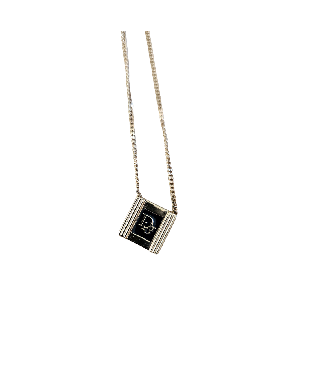 Dior Gold-Plated Necklace square medaillon