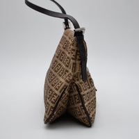Fendi Baguette toile Zucchino jacquard marron