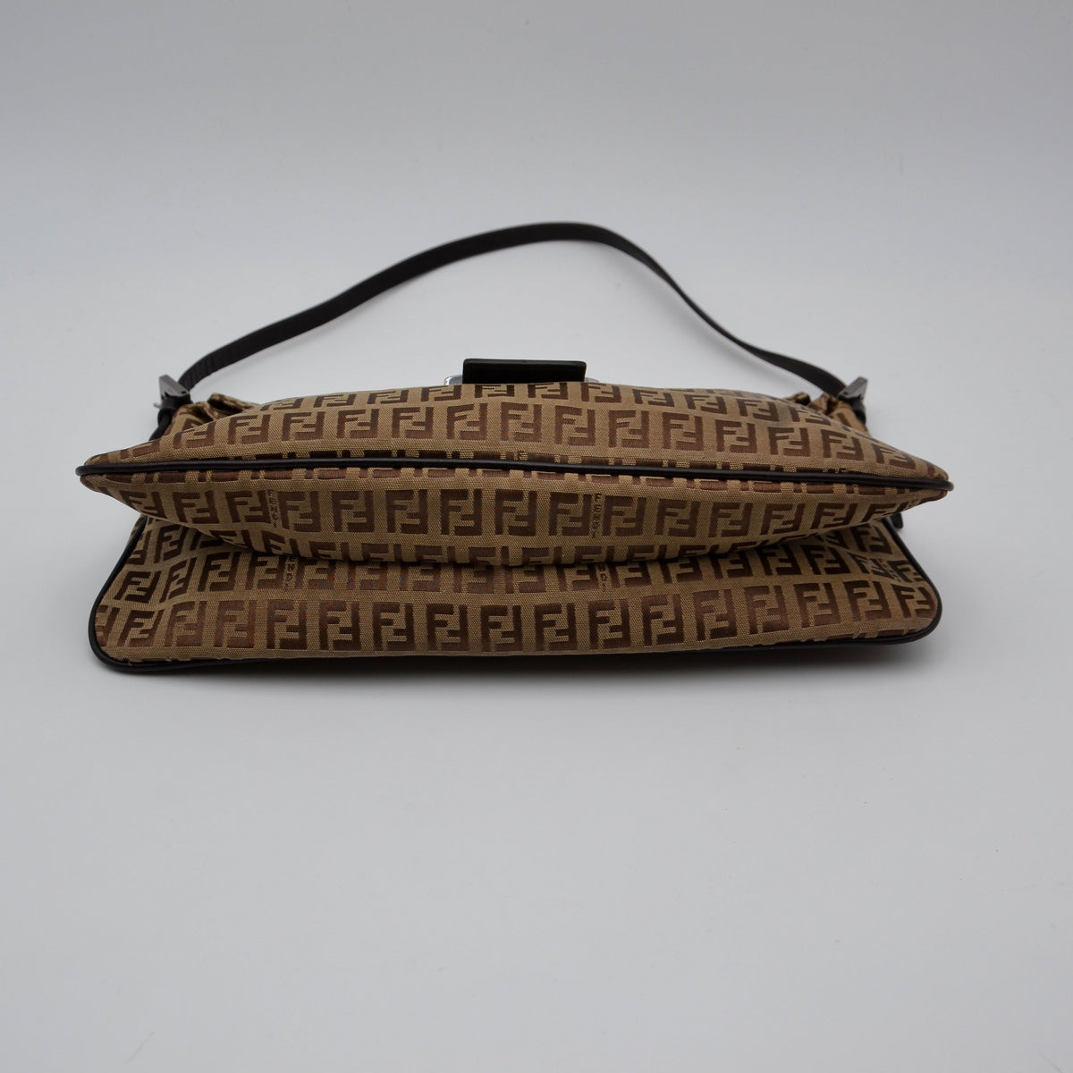 Fendi Baguette toile Zucchino jacquard marron