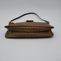 Fendi Baguette toile Zucchino jacquard marron