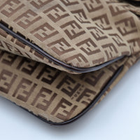 Fendi Baguette toile Zucchino jacquard marron