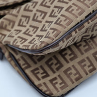 Fendi Baguette toile Zucchino jacquard marron