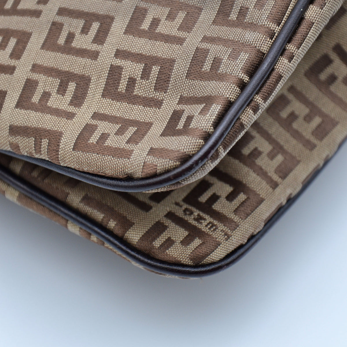 Fendi Baguette toile Zucchino jacquard marron
