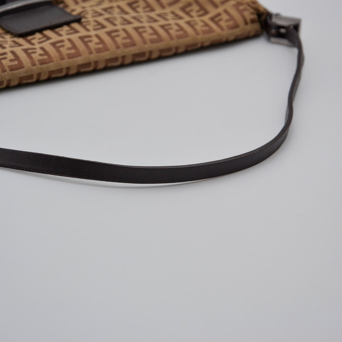 Fendi Baguette toile Zucchino jacquard marron