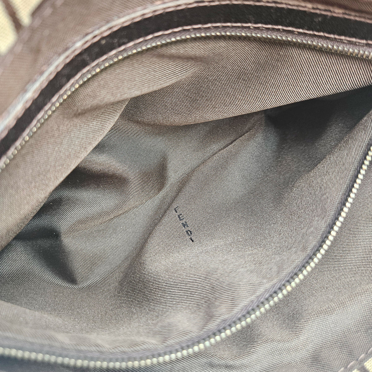 Fendi Baguette toile Zucchino jacquard marron