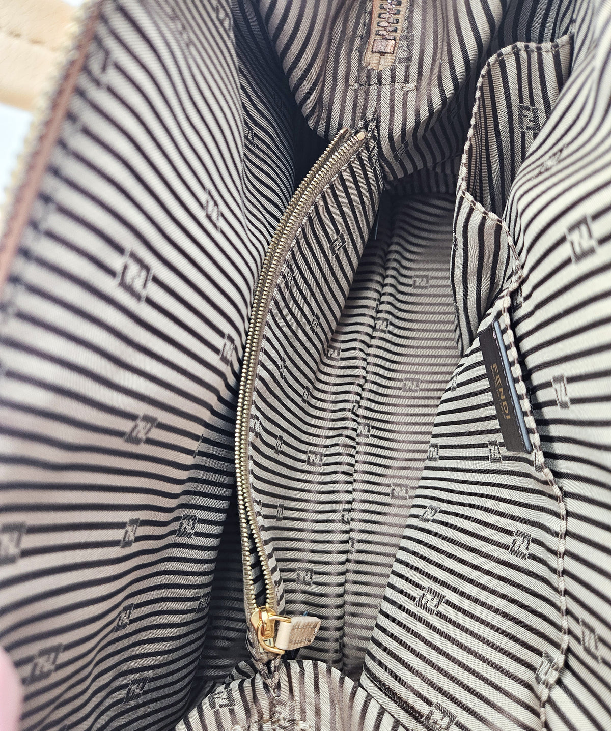 Sac Fendi Caméléon bicolore en cuir