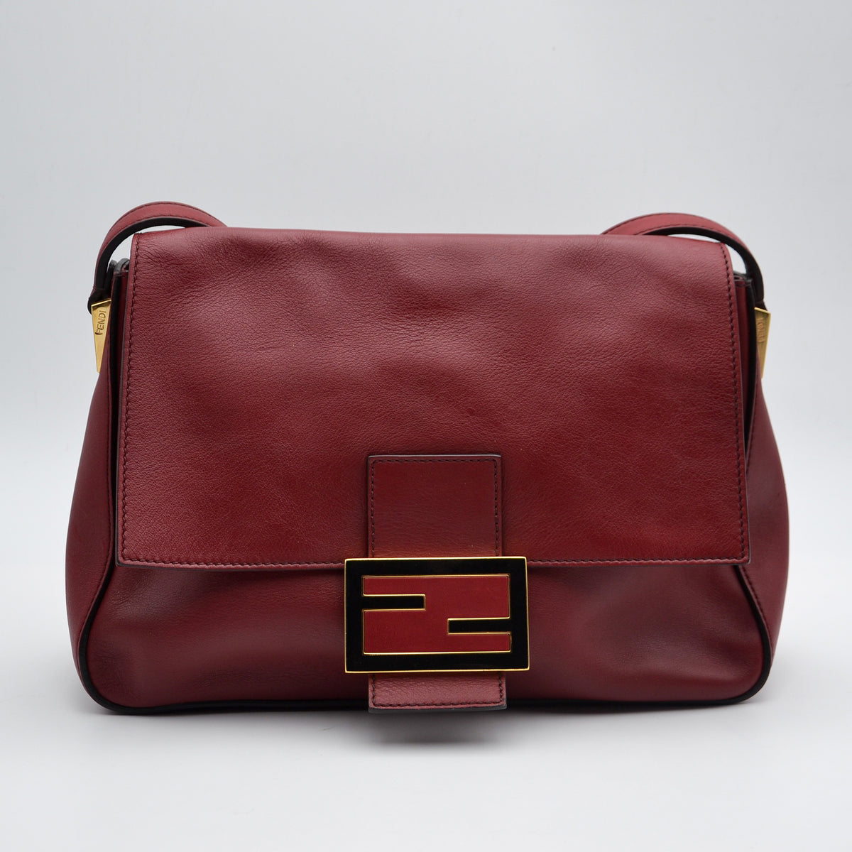Fendi Mama Baguette Cuir Rouge