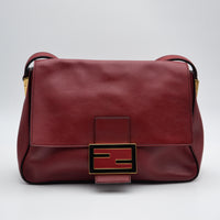 Fendi Mama Baguette Cuir Rouge