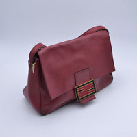 Fendi Mama Baguette Cuir Rouge