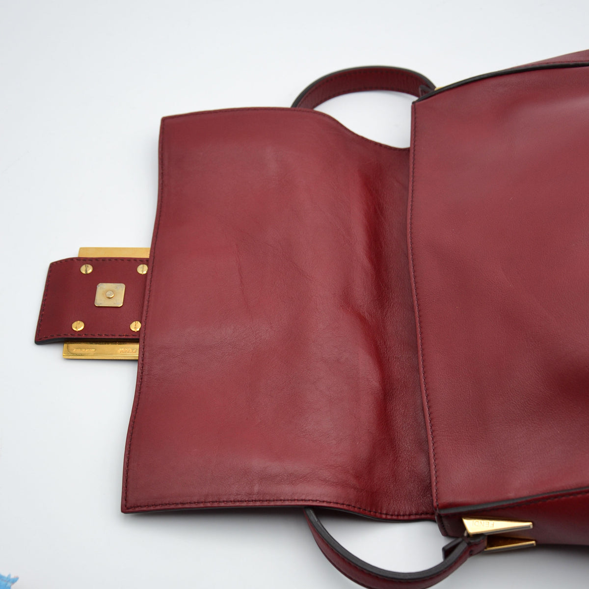 Fendi Mama Baguette Cuir Rouge