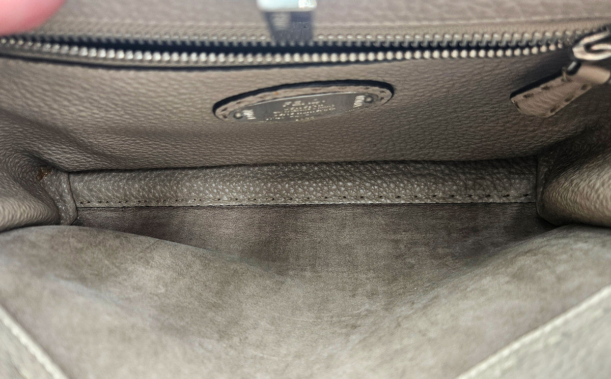 Sac Fendi Peekaboo Selleria cuir taupe