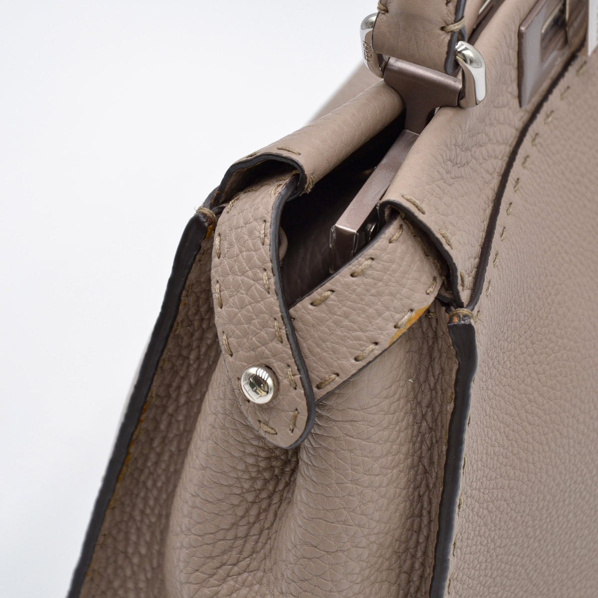 Sac Fendi Peekaboo Selleria cuir taupe