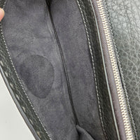 Portefeuille Fendi Selleria Cuir Grainé Gris Anthracite Unisexe