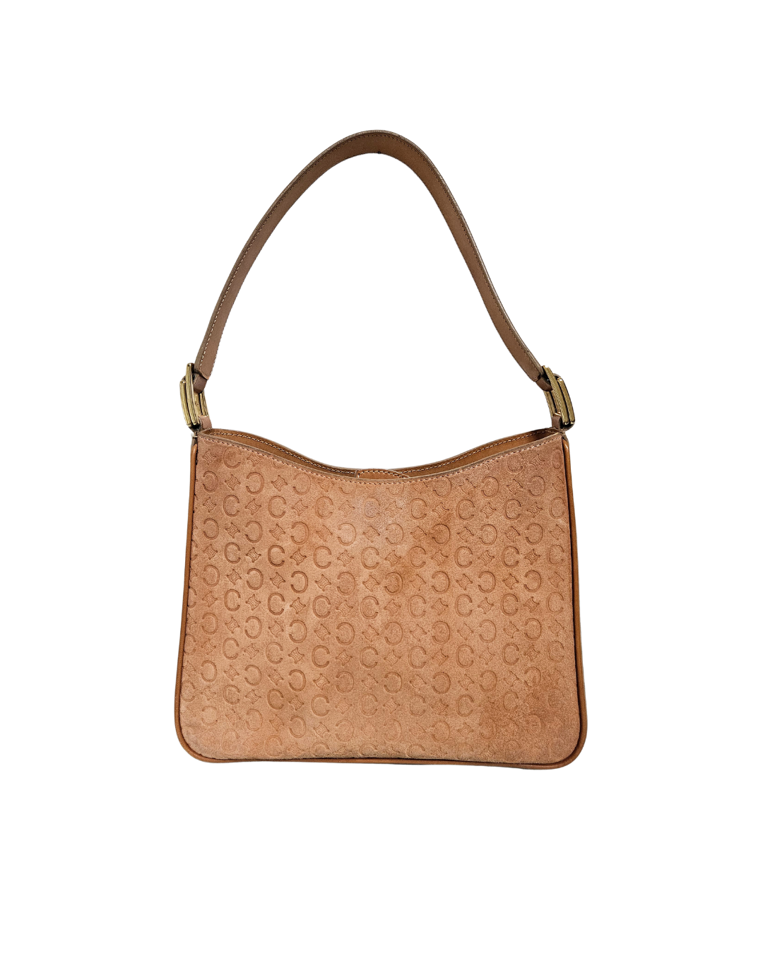 Celine Salmon Suede Shoulder Bag