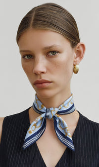Fendi Vintage Charm Chain Cotton Bandana Scarf