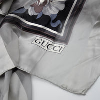 Grand foulard Gucci soie floral