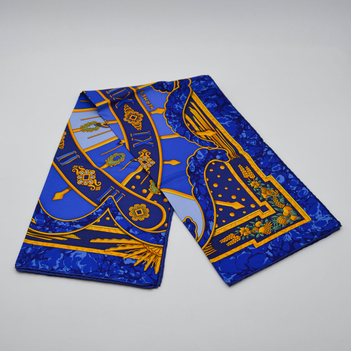Foulard Hermès "Carpe Diem" Joachim Metz 1994