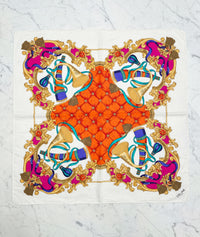 Celine Cotton Scarf  – Multicolor Ornate Print