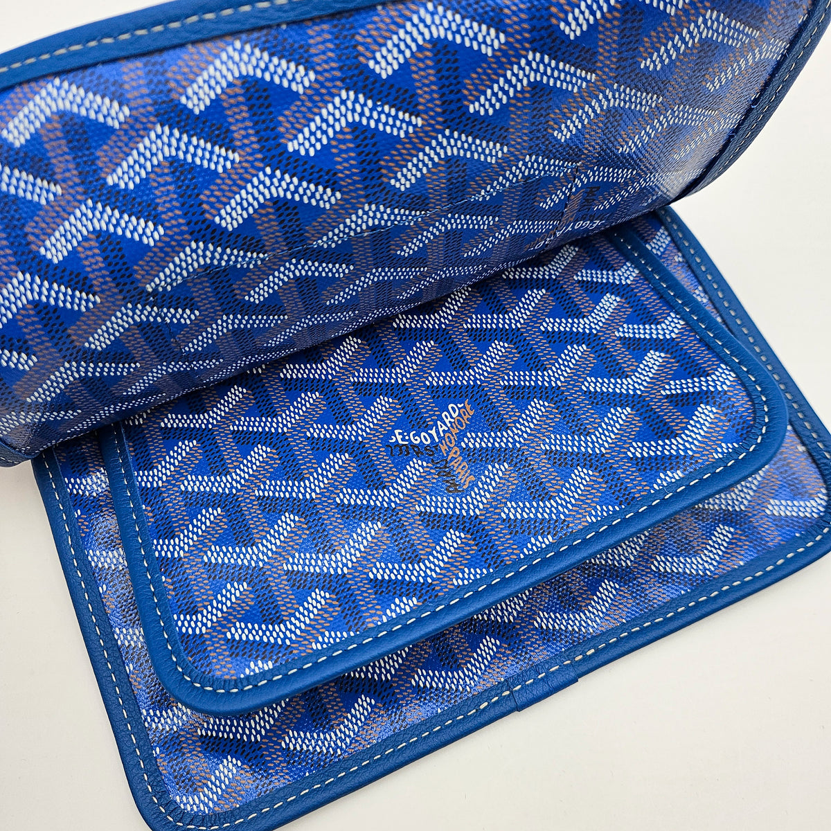 Goyard Plumet Pocket Wallet Goyardine Bleu roi