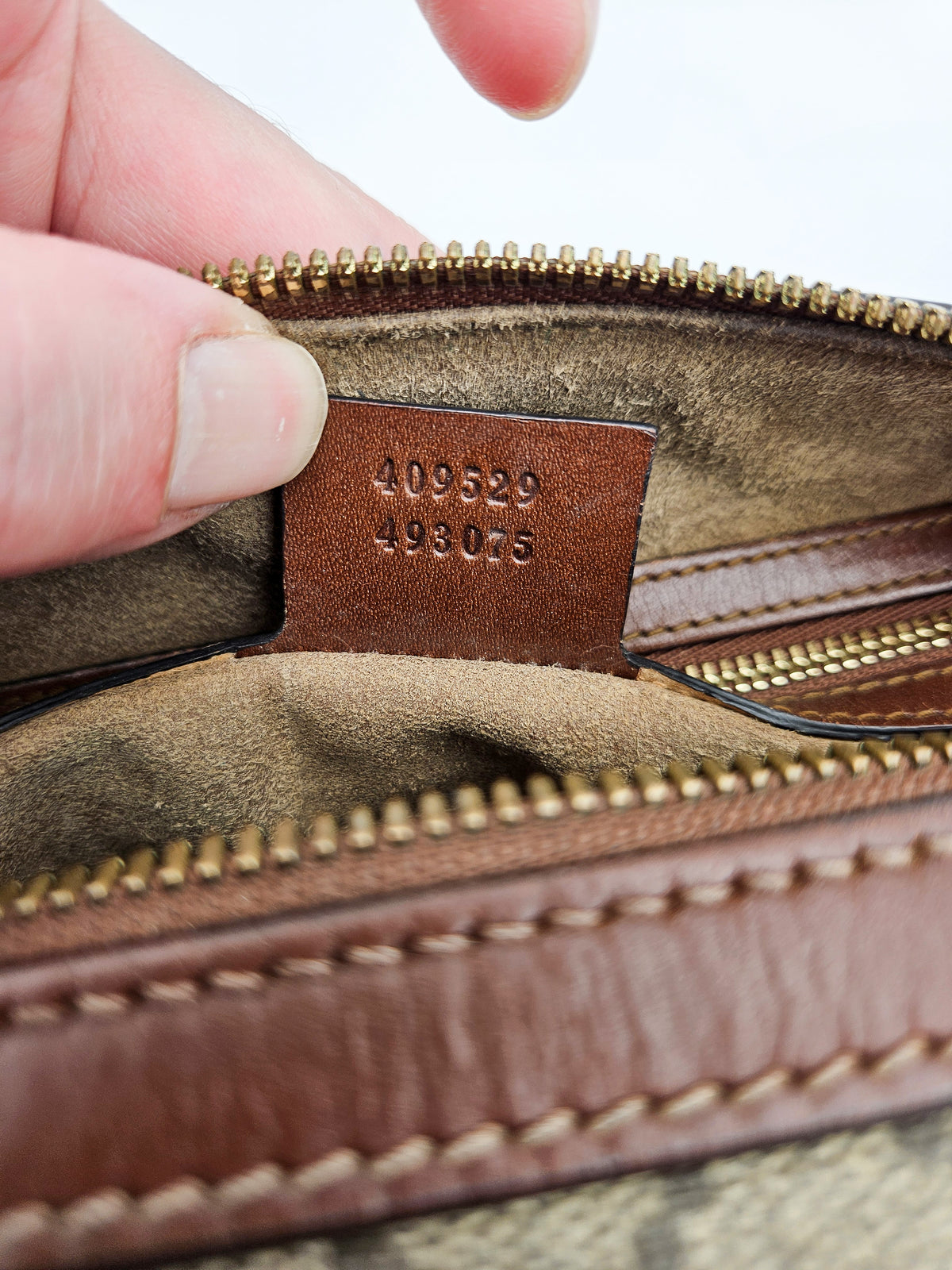 Sac Gucci Boston GG Supreme Cuir Marron Bandoulière