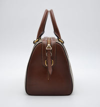 Sac Gucci Boston GG Supreme Cuir Marron Bandoulière