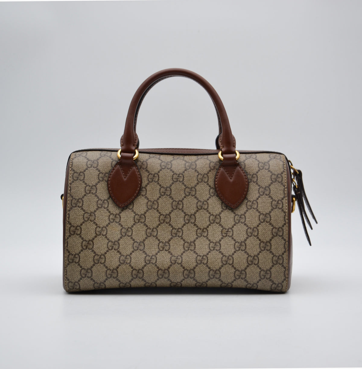 Sac Gucci Boston GG Supreme Cuir Marron Bandoulière