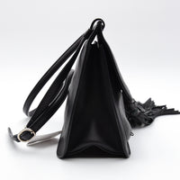 Gucci Daily Flap Cuir Grainé Noir — Pompon Bambou
