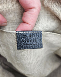 Sac Gucci Dome Cuir Grainé Noir Breloque GG