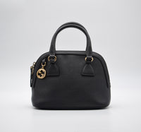 Sac Gucci Dome Cuir Grainé Noir Breloque GG