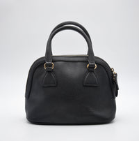 Sac Gucci Dome Cuir Grainé Noir Breloque GG