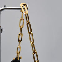 Gucci Jackie Cuir Matelassé Noir Chaîne Trombone Vintage
