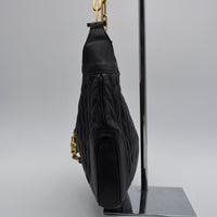 Gucci Jackie Cuir Matelassé Noir Chaîne Trombone Vintage