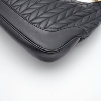 Gucci Jackie Cuir Matelassé Noir Chaîne Trombone Vintage