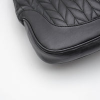 Gucci Jackie Cuir Matelassé Noir Chaîne Trombone Vintage