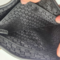 Gucci Jackie Cuir Matelassé Noir Chaîne Trombone Vintage