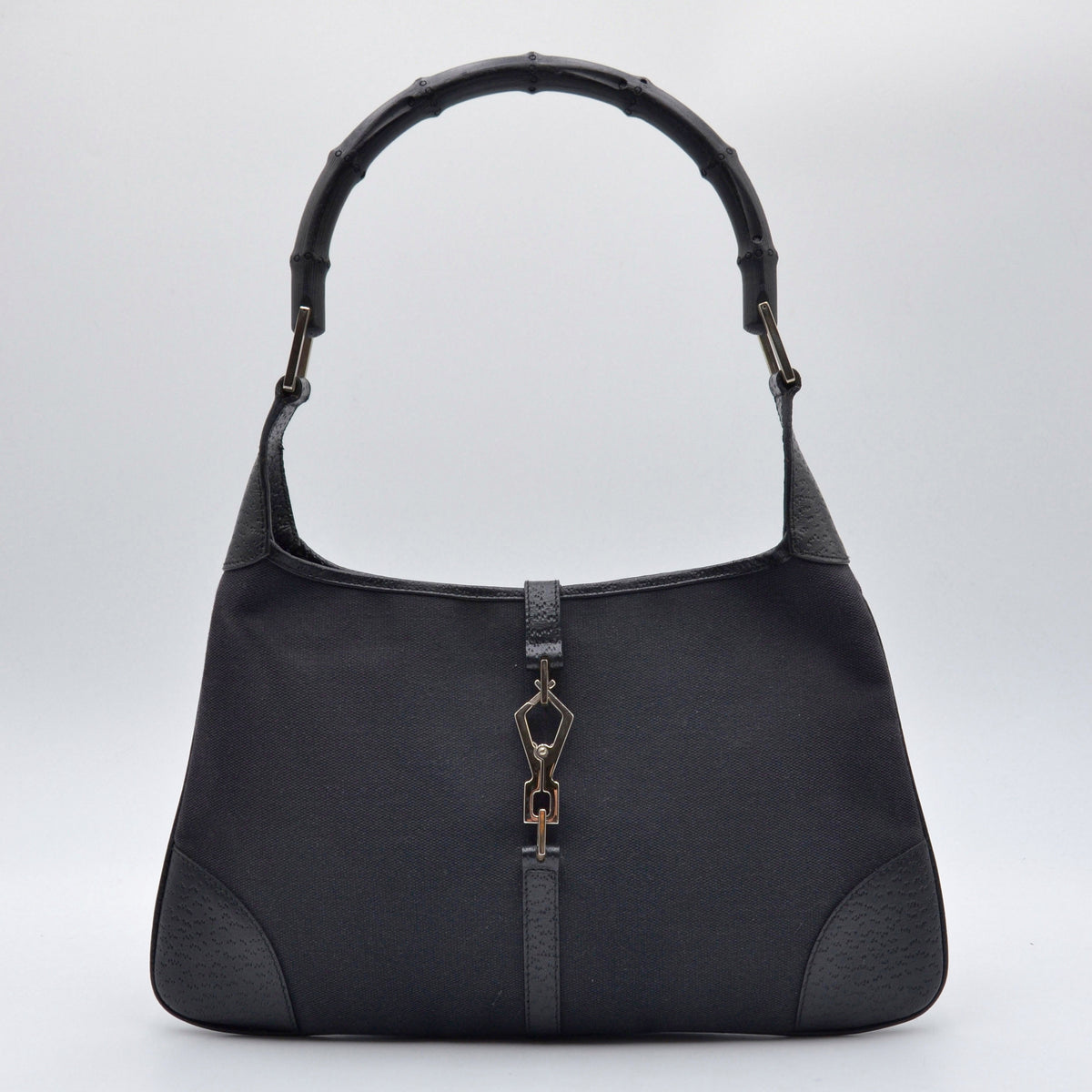 Gucci Jackie Bamboo black canvas