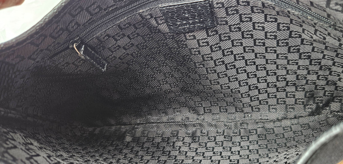 Gucci Jackie Bamboo black canvas