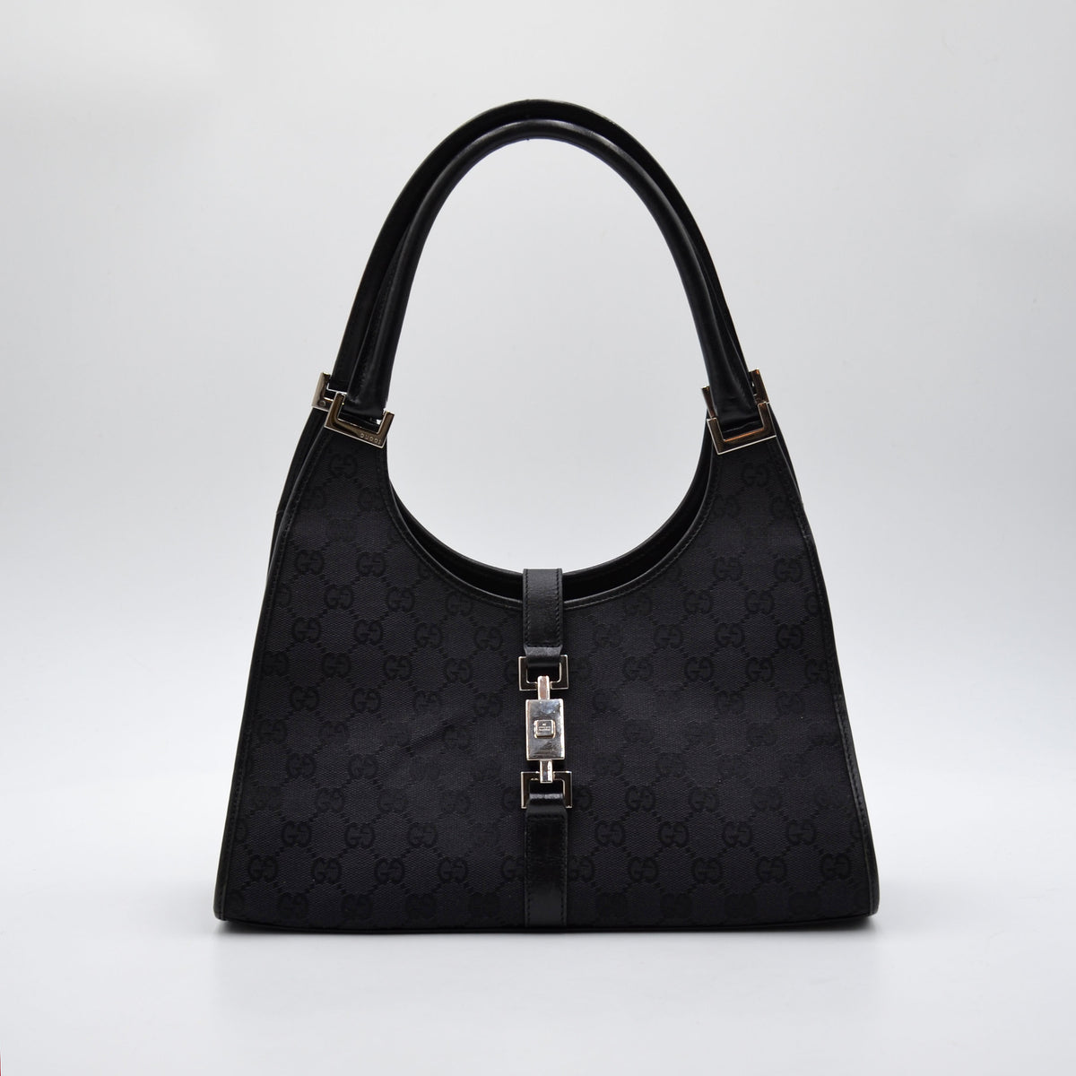 Sac Gucci Jackie toile monogramme GG noire
