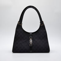 Sac Gucci Jackie toile monogramme GG noire