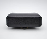 Sac Gucci Interlocking Mini Cuir Grainé Noir Chaîne Champagne